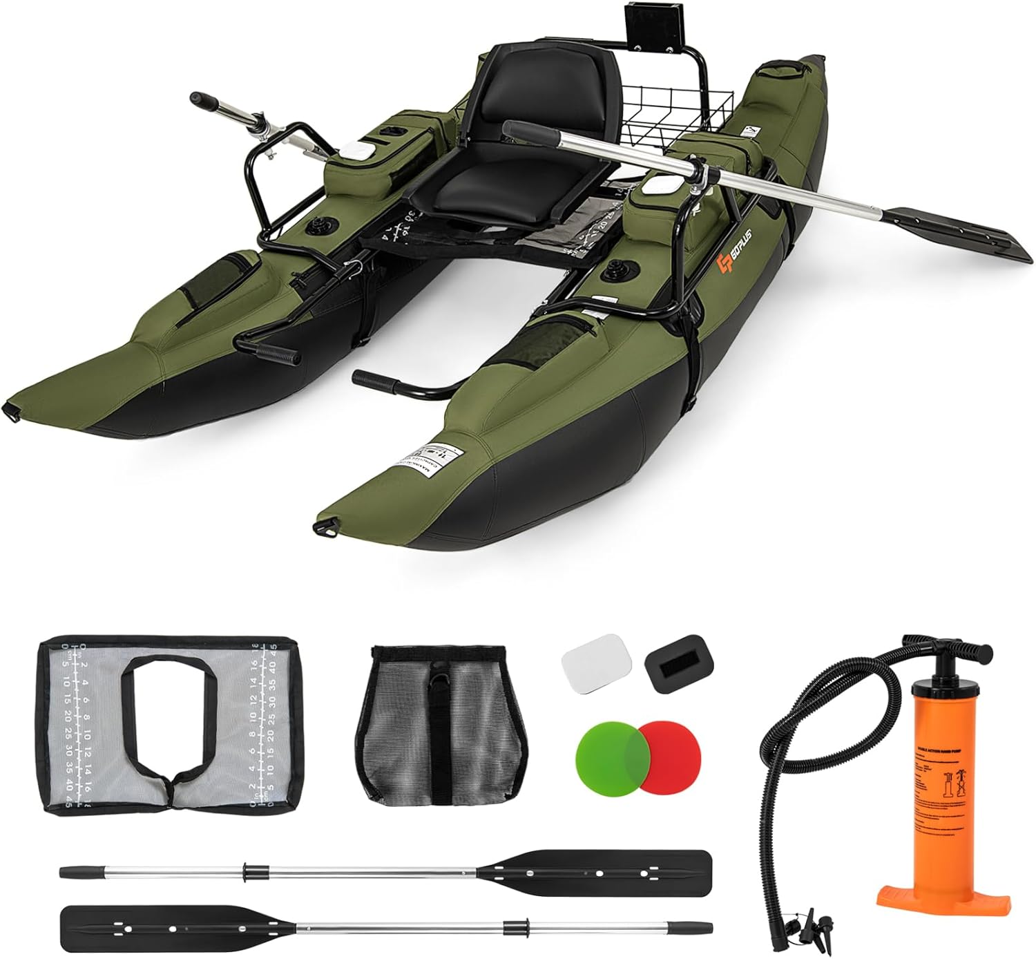 Fishing Boat Seat - Opblaasbare bellyboot voor volwassenen met opvouwbare,